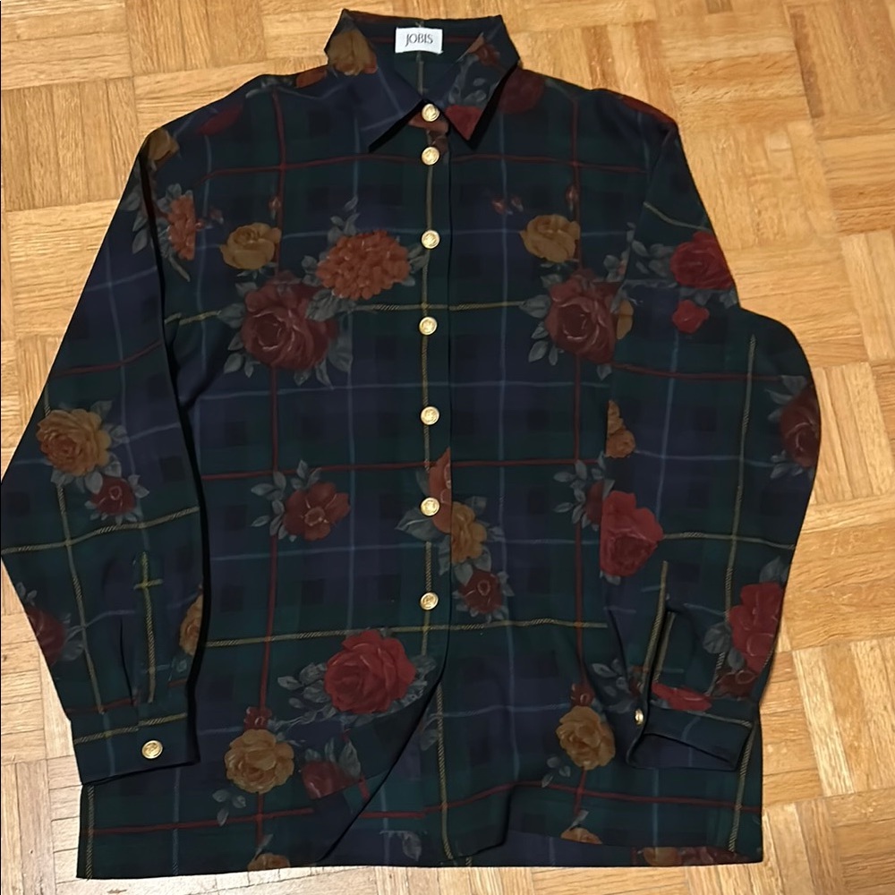 Jobis Floral Plaid Shirt - Multicolor